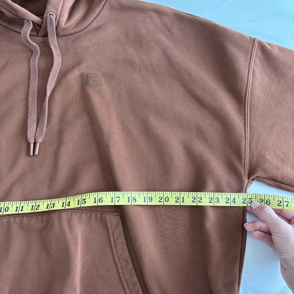 FILA Oversized Brown Hoodie sz S - Picture 6 of 7